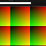 Screenshot showing the Red and Green Gradient Boxes problem in Google Chrome